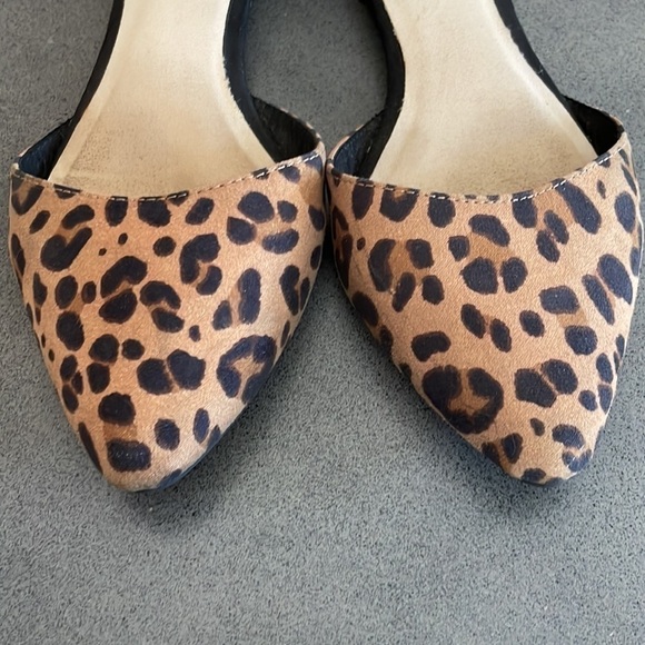 Gap faux suede leopard print dorsay flat - Picture 3 of 8